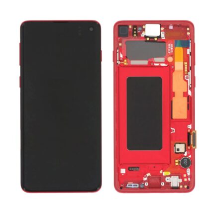 Samsung Galaxy s10 Cardinal Red Display