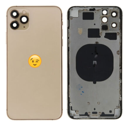 iPhone-11-Pro-Max-back-cover-pulled-w-small-parts-Gold