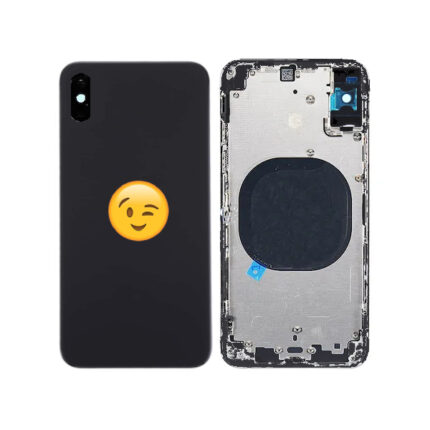 iPhone-XS-Bagcover-med-Logo-Large-Hole-Space-Grey