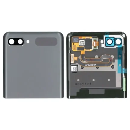 Samsung-Galaxy-Z-Flip-5G-Bagcover-med-Display-Mystic-Grey