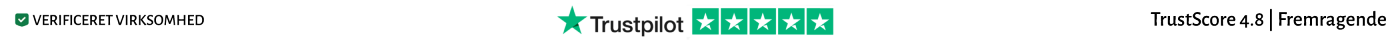 Trustpilot banner 5 stjerner